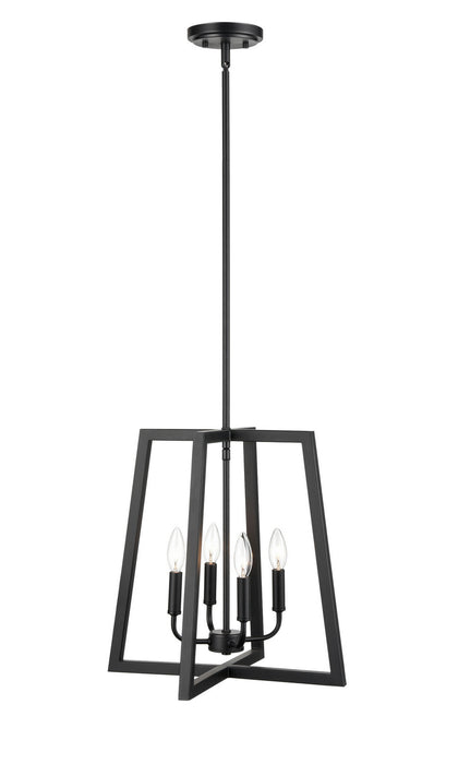 Millennium - 8144-MB - Four Light Pendant - Matte Black