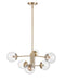 Millennium - 8156-MG - Six Light Chandelier - Avell - Modern Gold