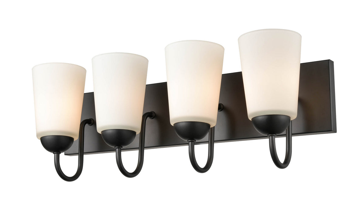 Millennium - 9814-MB - Four Light Vanity - Ivey Lake - Matte Black