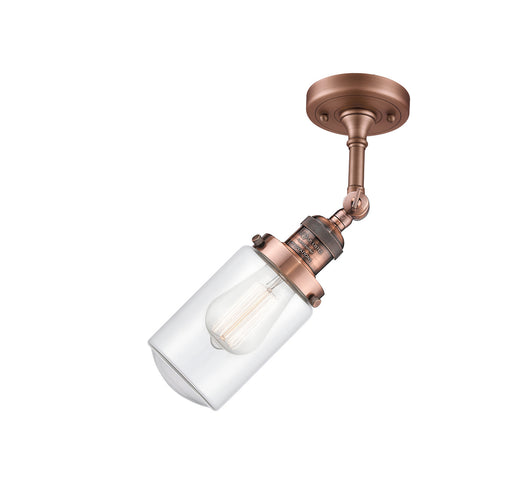 Innovations - 201F-AC-G312-LED - LED Semi-Flush Mount - Franklin Restoration - Antique Copper