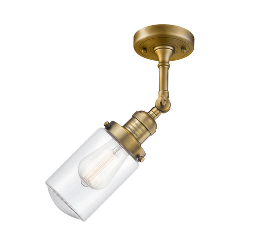 Innovations - 201F-BB-G312-LED - LED Semi-Flush Mount - Franklin Restoration - Brushed Brass