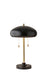 Adesso Home - 1562-21 - Two Light Table Lamp - Cap - Black