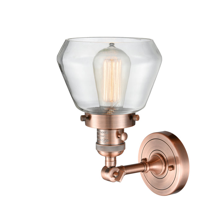 Innovations - 203SW-AC-G172 - One Light Wall Sconce - Franklin Restoration - Antique Copper