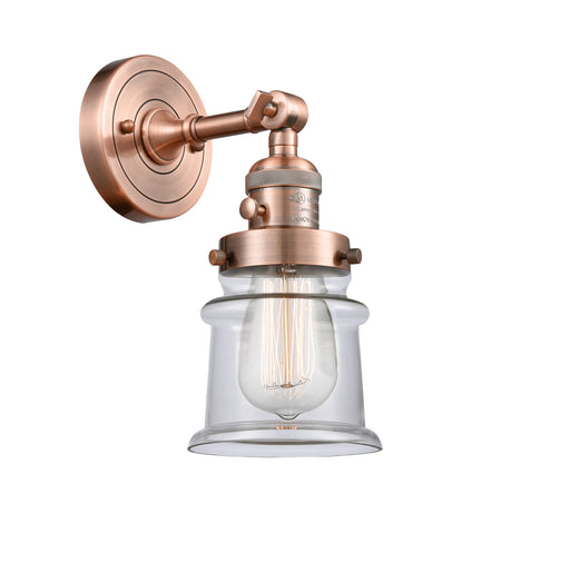 Innovations - 203SW-AC-G182S - One Light Wall Sconce - Franklin Restoration - Antique Copper