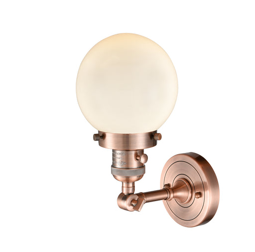 Innovations - 203SW-AC-G201-6 - One Light Wall Sconce - Franklin Restoration - Antique Copper