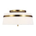 Generation Lighting - AF1153BBS - Three Light Semi-Flush Mount - Cordtlandt - Burnished Brass