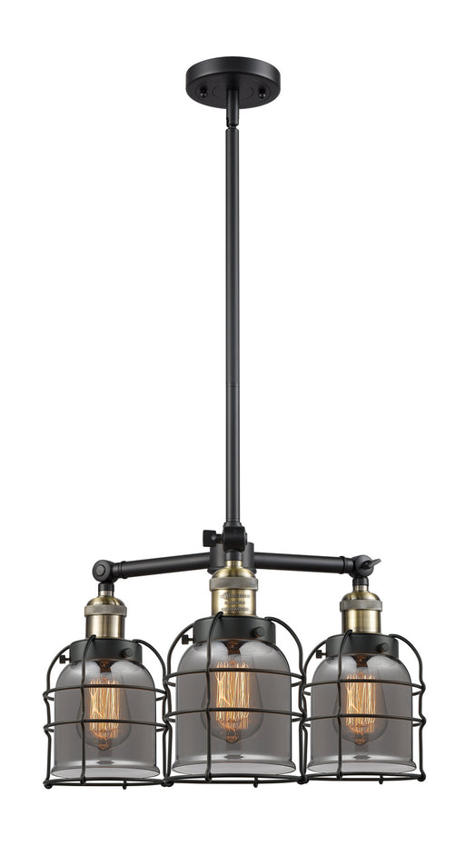 Innovations - 207-BAB-G53-CE - Three Light Chandelier - Franklin Restoration - Black Antique Brass