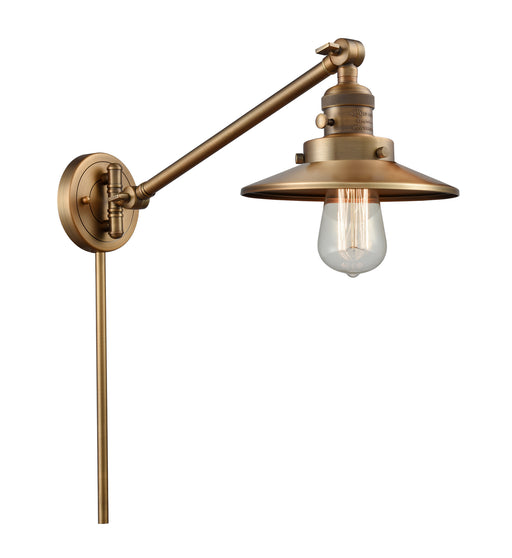 Innovations - 237-BB-M4-BB-LED - LED Swing Arm Lamp - Franklin Restoration - Brushed Brass