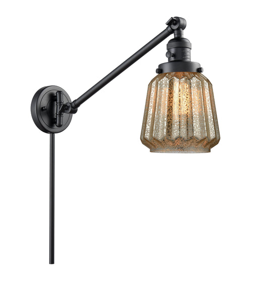 Innovations - 237-BK-G146-LED - LED Swing Arm Lamp - Franklin Restoration - Matte Black
