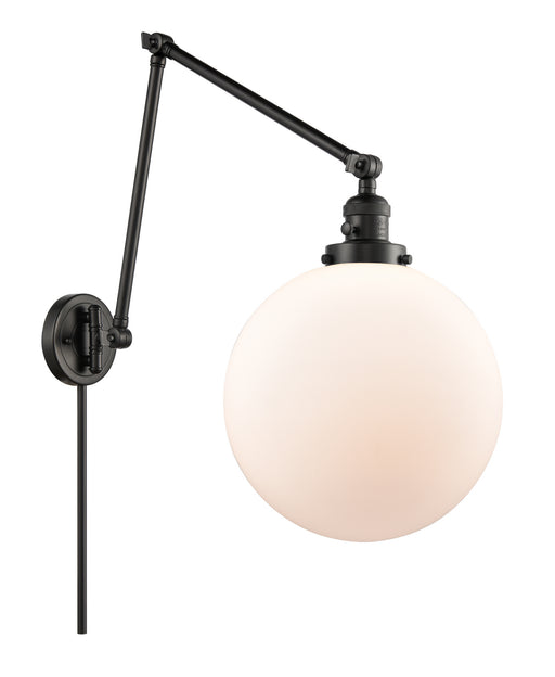 Innovations - 238-BK-G201-12 - One Light Swing Arm Lamp - Franklin Restoration - Matte Black