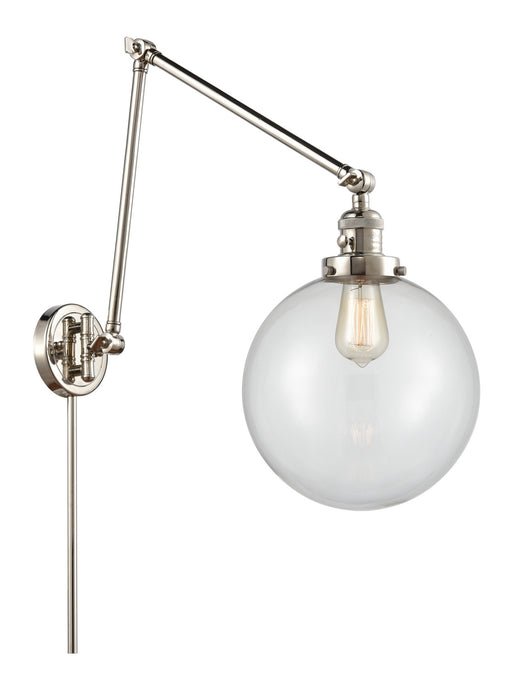 Innovations - 238-PN-G202-10 - One Light Swing Arm Lamp - Franklin Restoration - Polished Nickel