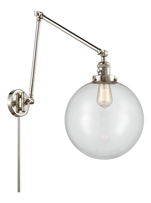 Innovations - 238-PN-G202-12 - One Light Swing Arm Lamp - Franklin Restoration - Polished Nickel