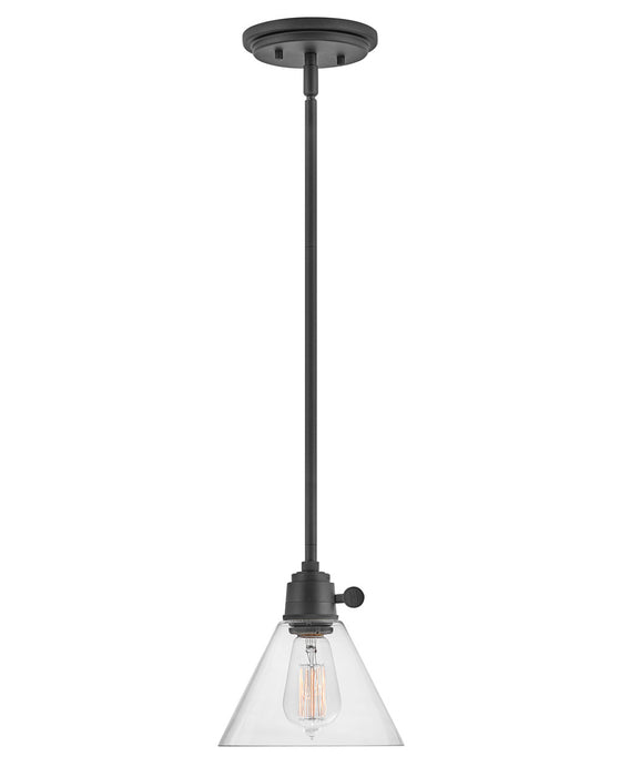 Hinkley - 3697BK-CL - One Light Pendant - Arti - Black with Clear glass