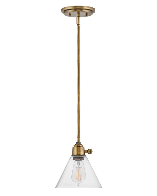 Hinkley - 3697HB-CL - One Light Pendant - Arti - Heritage Brass with Clear glass