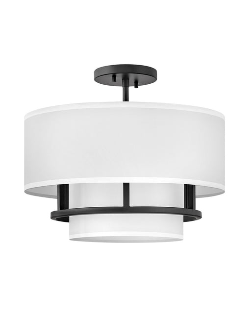 Hinkley - 38893BK - Three Light Semi-Flush Mount - Graham - Black