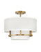 Hinkley - 38893LCB - Three Light Semi-Flush Mount - Graham - Lacquered Brass