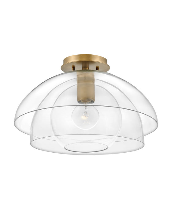 Hinkley - 39061HBR - One Light Semi-Flush Mount - Lotus - Heritage Brass