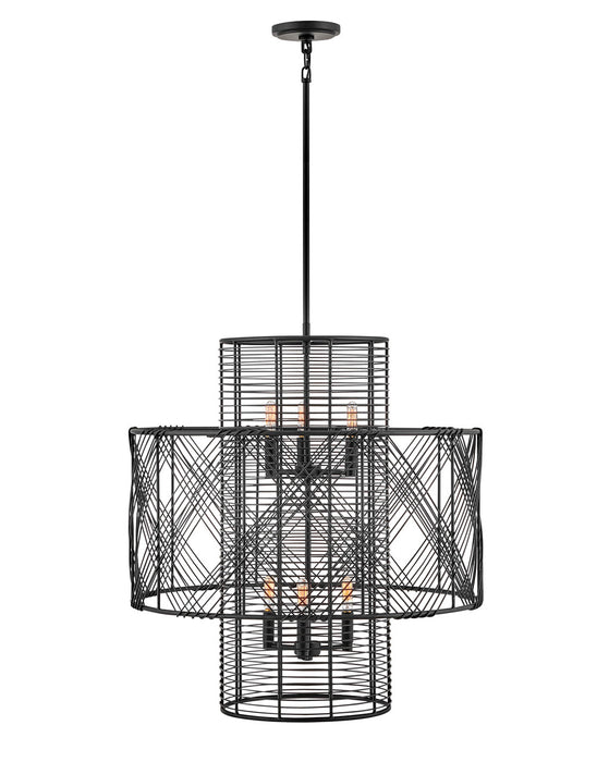 Hinkley - 41065BLK - Six Light Chandelier - Nikko - Black
