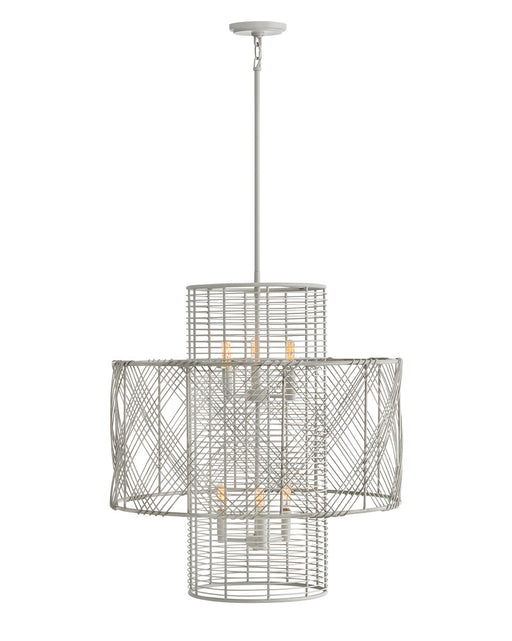 Hinkley - 41065LAW - Six Light Chandelier - Nikko - Light Ashwood