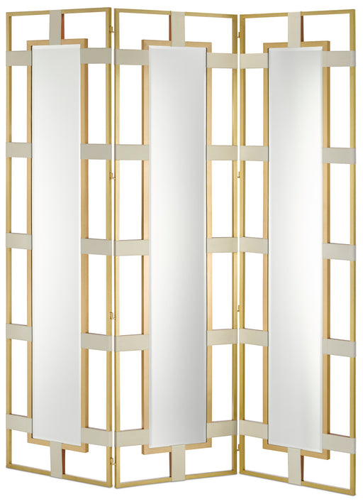 Currey and Company - 1000-0084 - Mirror - Cream/Brushed Brass/Mirror