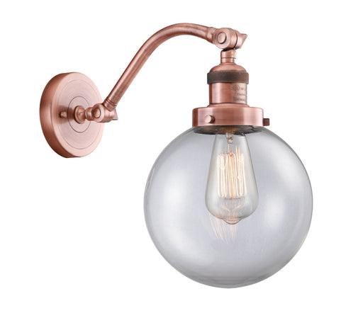 Innovations - 515-1W-AC-G202-8 - One Light Wall Sconce - Franklin Restoration - Antique Copper