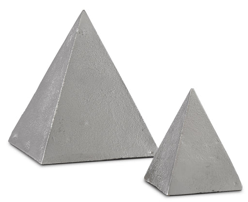 Currey and Company - 1200-0273 - Pyramid Set of 2 - Black Nickel