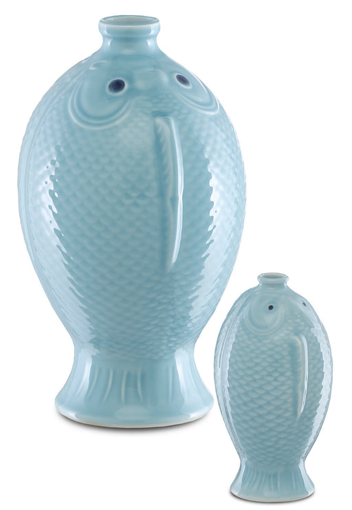 Currey and Company - 1200-0348 - Vase Set of 2 - Soft Blue