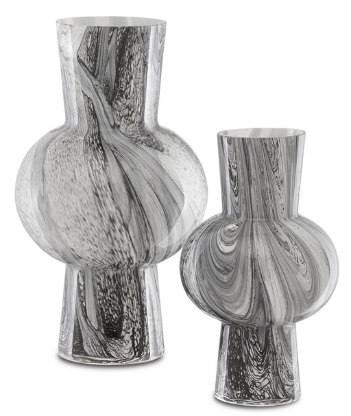 Currey and Company - 1200-0355 - Vase Set of 2 - Black/White