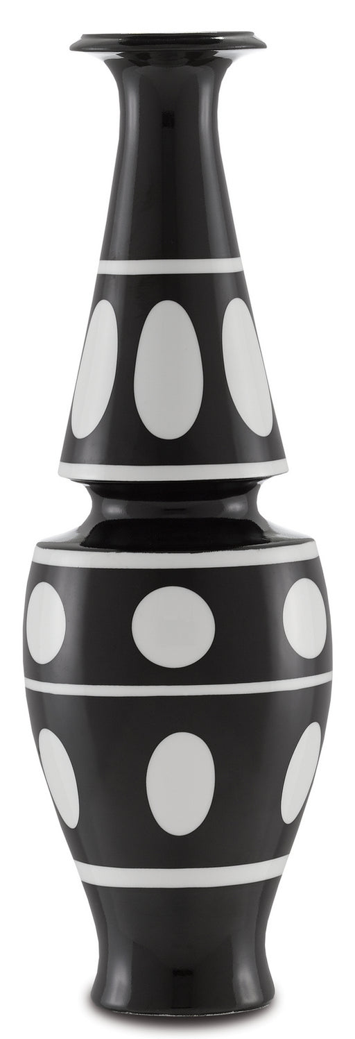 Currey and Company - 1200-0386 - Vase - Black/White