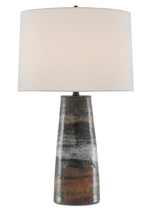 Currey and Company - 6000-0571 - One Light Table Lamp - Terracotta/Natural/Cloud/Black