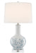 Currey and Company - 6000-0581 - One Light Table Lamp - White/Blue/Clear/Polished Nickel