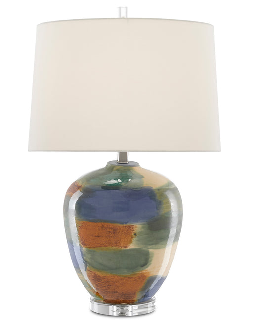 Currey and Company - 6000-0613 - One Light Table Lamp - Blue/Green/Sand/Rust/Clear