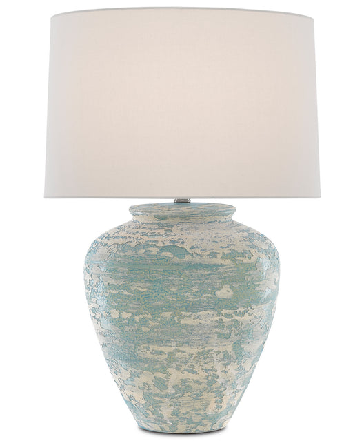 Currey and Company - 6000-0617 - One Light Table Lamp - Aqua/Cream