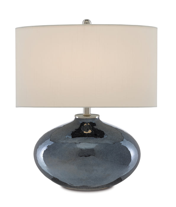 Currey and Company - 6000-0645 - One Light Table Lamp - Blue Plated/Polished Nickel
