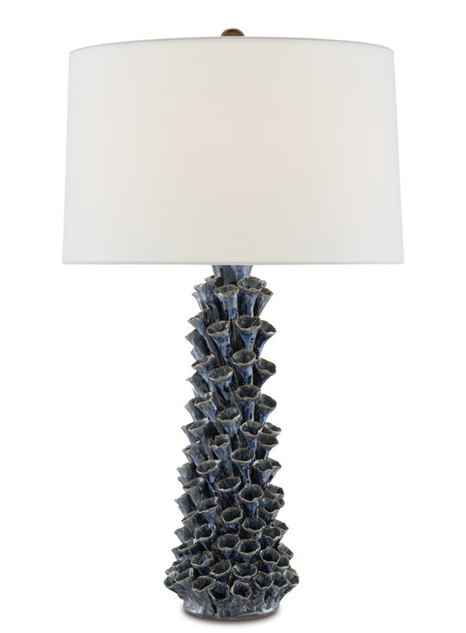 Currey and Company - 6000-0683 - One Light Table Lamp - Blue Drip Glaze