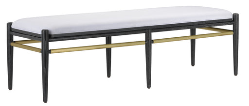 Currey and Company - 7000-0311 - Bench - Cerused Black/Brushed Brass