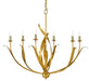 Currey and Company - 9000-0444 - Six Light Chandelier - Antique Gold Leaf