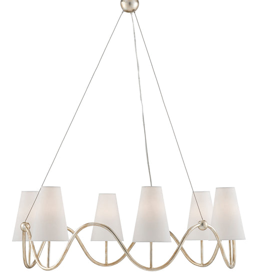 Currey and Company - 9000-0526 - Six Light Chandelier - Silver Granello