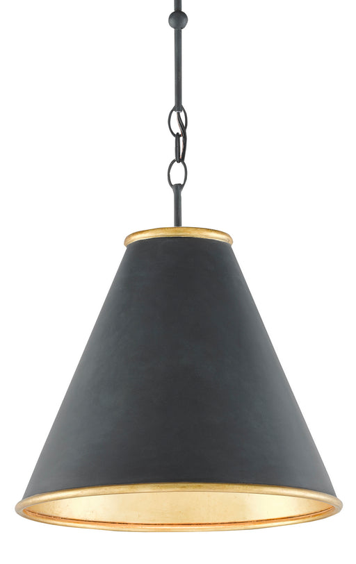 Currey and Company - 9000-0534 - One Light Pendant - Antique Black/Contemporary Gold Leaf/Painted Gold