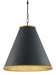 Currey and Company - 9000-0535 - One Light Pendant - Antique Black/Contemporary Gold Leaf/Painted Gold