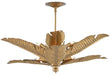 Currey and Company - 9000-0544 - Six Light Semi-Flush Mount - Vintage Brass
