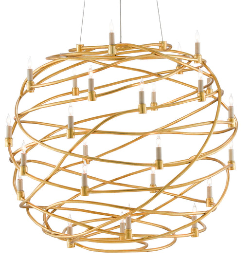 Currey and Company - 9000-0548 - 26 Light Chandelier - Contemporary Gold Leaf
