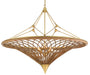 Currey and Company - 9000-0560 - Four Light Chandelier - Natural/Contemporary Gold Leaf