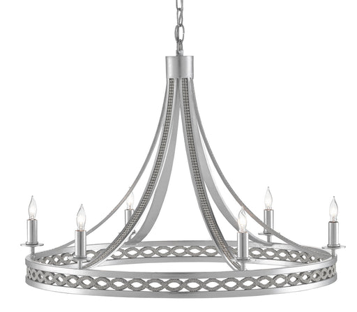 Currey and Company - 9000-0567 - Six Light Chandelier - Silver Ice