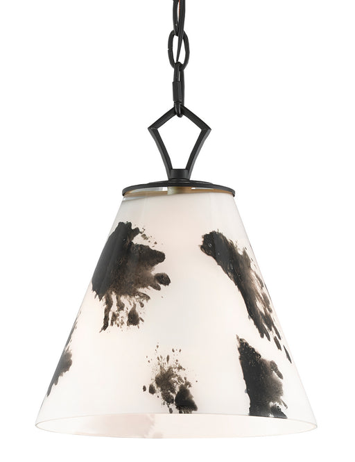 Currey and Company - 9000-0577 - One Light Pendant - Black/White