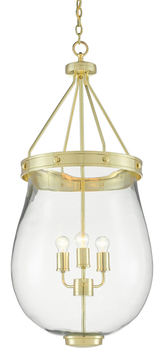 Currey and Company - 9000-0598 - Three Light Lantern - Polished Brass