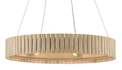 Currey and Company - 9000-0646 - Six Light Chandelier - Light Taupe/Smokewood
