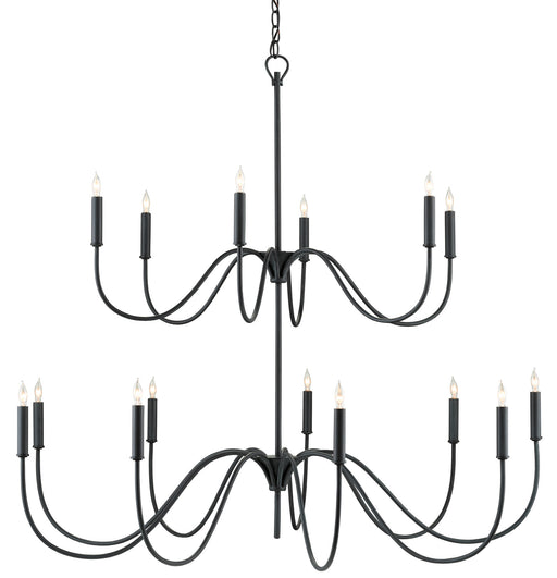 Currey and Company - 9000-0654 - 15 Light Chandelier - Antique Black