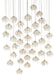 Currey and Company - 9000-0673 - 36 Light Pendant - Painted Silver/Contemporary Silver Leaf