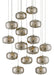Currey and Company - 9000-0691 - 15 Light Pendant - Painted Silver/Nickel